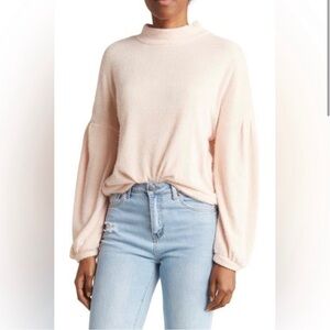 Sanctuary Eyelash Pink Knit Sweater